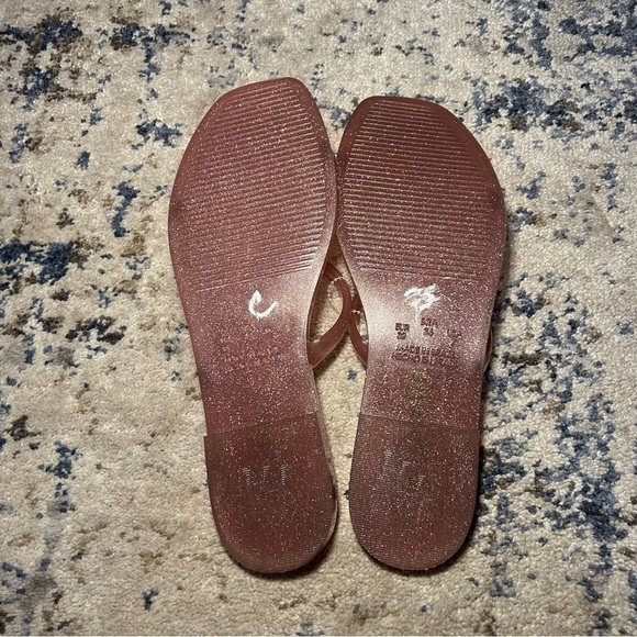 Steve Madden Vamp Pike Pink Glitter Jelly Sandals Size 7 - Picture 7 of 8